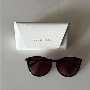 Michael Kors Burgundy Sunglasses with White Case